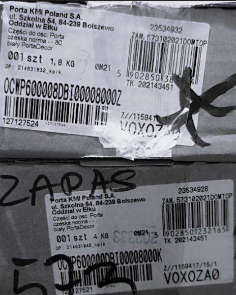 KĄTOWNIK Z PRZEDŁ. PIÓREM 80 BIAŁY PORTADECOR N.CZ