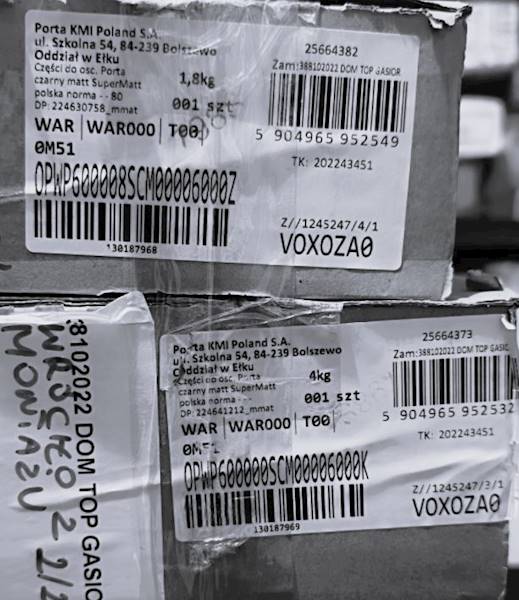 KĄTOWNIK Z PRZEDŁ. PIÓREM 80 CZARNY MATT 6 cm