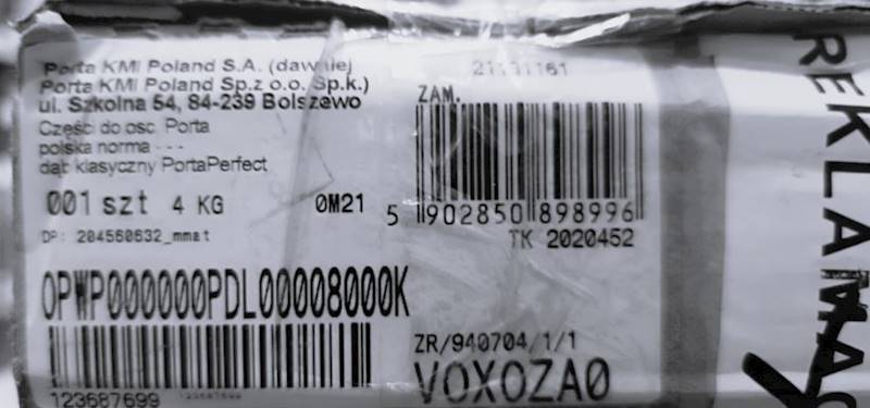 KĄTOWNIK 20 mm PORTA DĄB KLASYCZNY 8/45