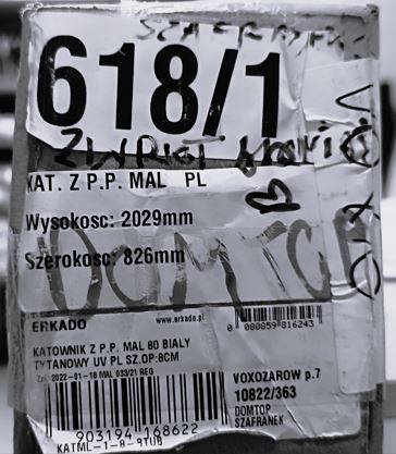 KĄTOWNIK Z PRZEDŁ. PIÓREM 80 BIAŁY TYTANOWY UV 8cm