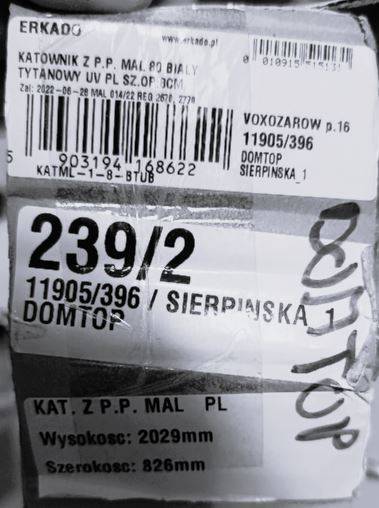 KĄTOWNIK Z PRZEDŁ. PIÓREM 80 BIAŁY TYTANOWY UV 8cm