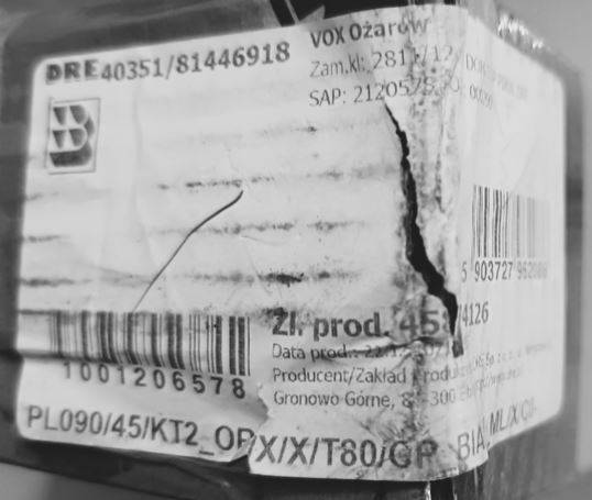 KĄTOWNIK Z PRZEDŁ. PIÓREM 90 BIAŁY CPL DRE