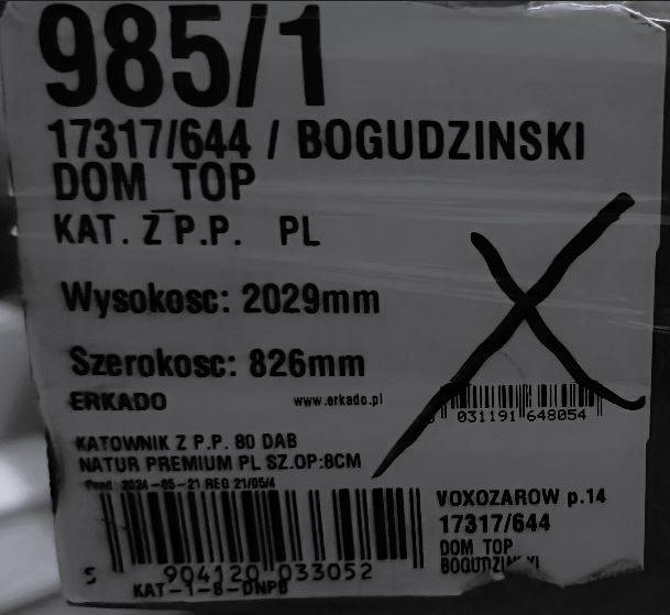 KĄTOWNIK 20 mm ERKADO 80 DĄB NATUR PREMIUM 8CM