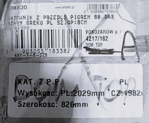 KĄTOWNIK Z PRZEDŁ. PIÓREM 80 DĄB SZARY GREKO