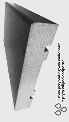 LISTWA MDF POL-SKONE RAL 7047 SZARY MAT 8 cm