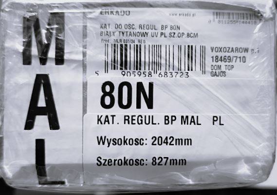 KĄTOWNIK 20 mm ERKADO 80N BIAŁY TYTANOWY UV 8cm