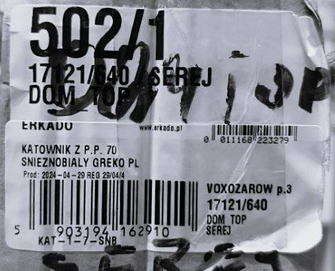 KĄTOWNIK Z PRZEDŁ. PIÓREM 70 ŚNIEŻNOBIAŁY GREKO 