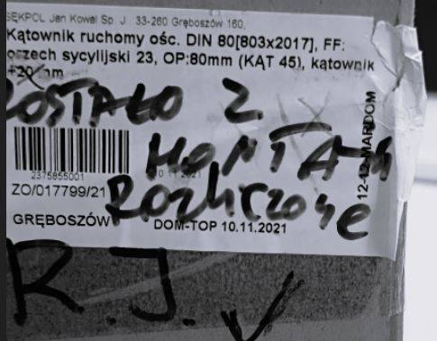 KĄTOWNIK 20 mm VIVENTO ORZECH SYCYLIJSKI 8cm