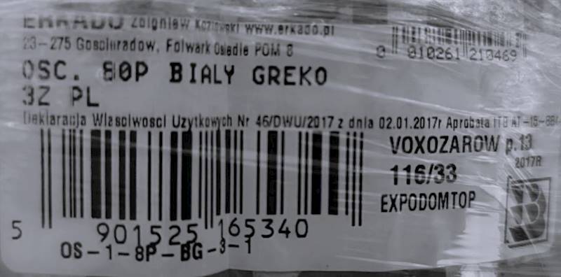 OŚCIEŻNICA MDF 80P BIAŁY GREKO