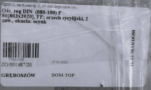 OŚCIEŻNICA REG. 120-140 90P ORZECH SYCYLIJSKI 6 cm