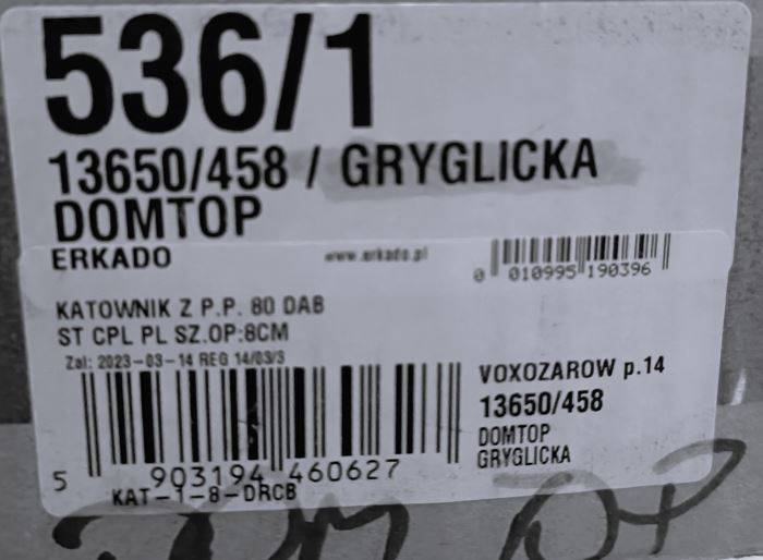 KĄTOWNIK Z PRZEDŁ. PIÓREM 80 DĄB ST CPL 8 CM