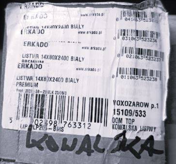 LISTWA MDF ERKADO BIAŁY PREMIUM 14X80X2400 