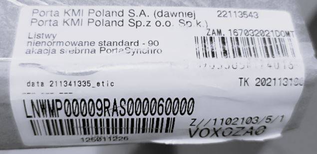 OPASKA MASKUJĄCA PORTA AKACJA SREBRNA 60MM