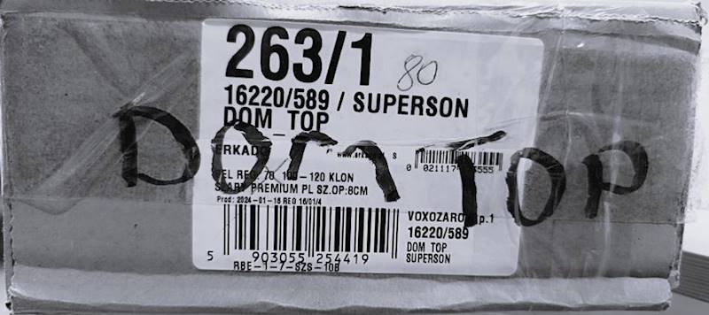 BELKA GÓRNA 100-120 80 KLON SZARY PREMIUM 8/45