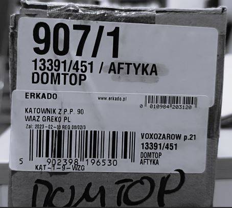 KĄTOWNIK Z PRZEDŁ. PIÓREM 90 WIĄZ GREKO