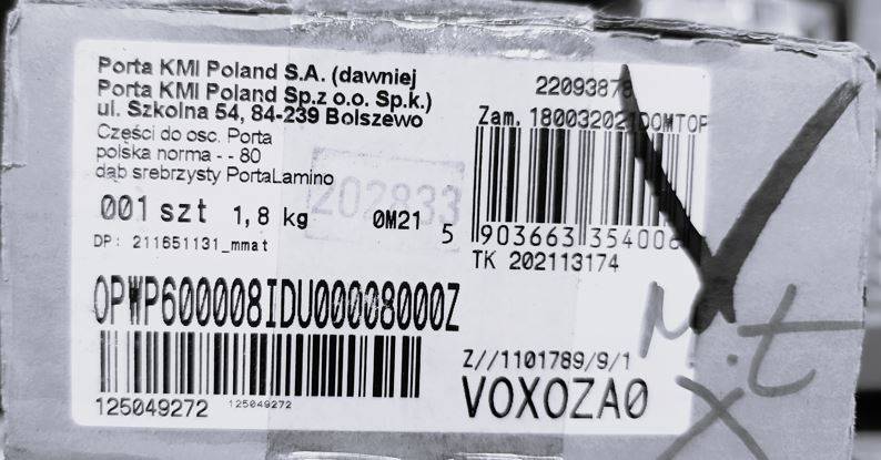 NADPROŻE KĄTOWNIKA PRZEDŁ. DĄB SREBRZYSTY 8/45