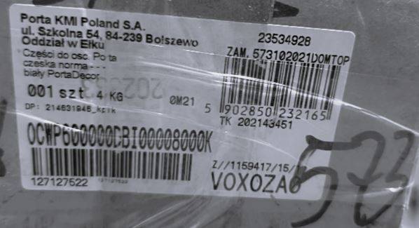 KĄTOWNIK Z PRZEDŁ. PIÓREM BIAŁY PORTADECOR N.CZ PI