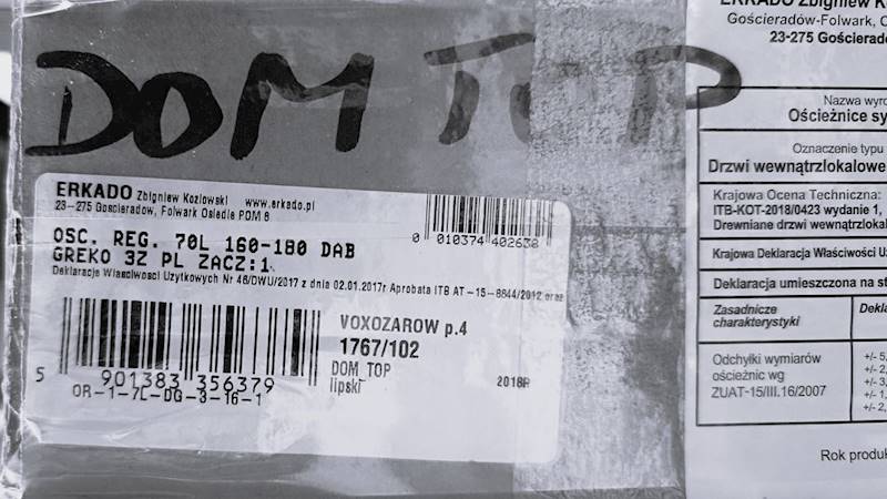 OŚCIEŻNICA REG. 160-180 70L DĄB GREKO6/45