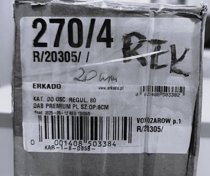 KĄTOWNIK 20 mm ERKADO 80 DĄB PREMIUM 8 cm