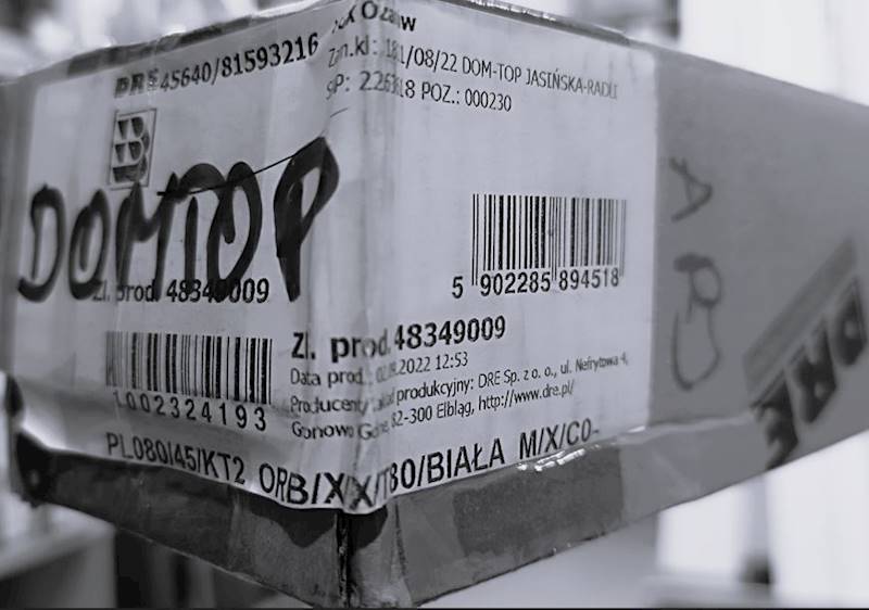 KĄTOWNIK Z PRZEDŁ. PIÓREM 80 DRE BIAŁA MAT 8/45