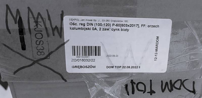 OŚCIEŻNICA REG. 100-120 60P ORZECH KOLUMBIJSKI 6cm