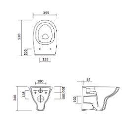 CERSANIT ZESTAW 813 MISKA ARTECO+DESKA S701-178