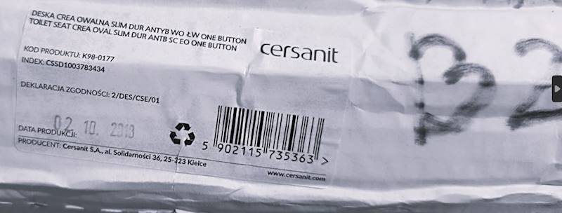 DESKA CREA OWALNA SLIM WO ŁW ONE K98-0177