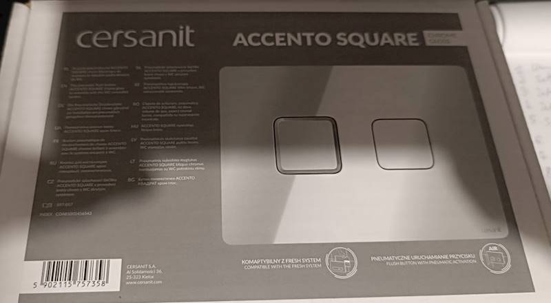 PRZYCISK CERSANIT ACCENTO SQUARE CHROM S97-057