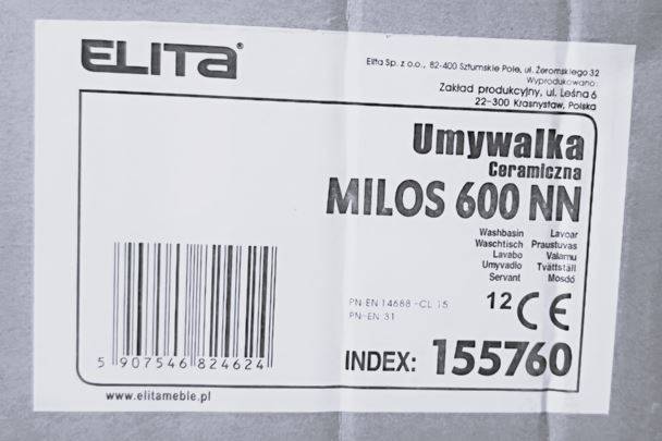 UMYWALKA MILOS 60 DO KWADRO PLUS 60 2S 155760