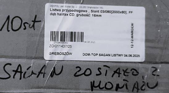 LISTWA MDF VIVENTO SLANT 03 DĄB HALIFAX 8cm 