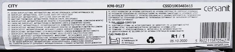 DESKA CERSANIT CITY K98-0127