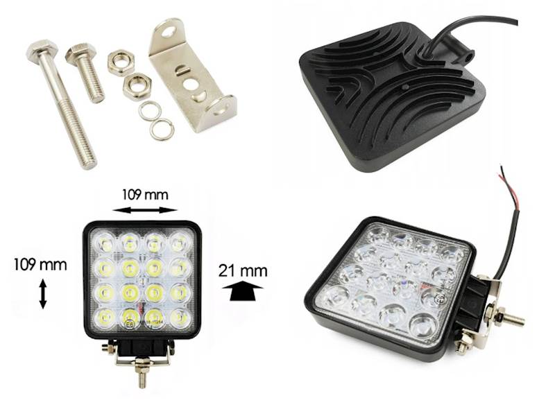 LAMPA ROBOCZA - HALOGEN LED 48W 12-24V rozproszone