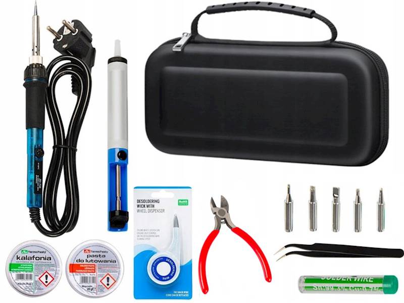 ZESTAW lutowniczy 60W ZD-735B w ETUI