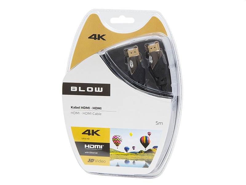 Kabel HDMI - HDMI / 4K 2.0 - PREMIUM BLACK 5m