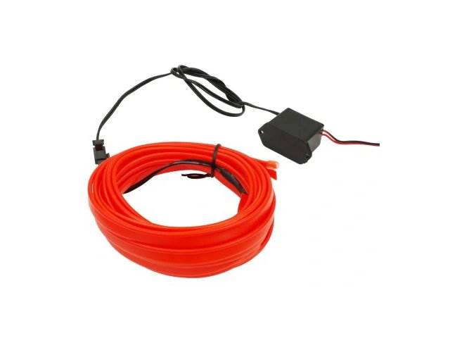 Światłowód EL WIRE Taśma Ambient LED 2m czerwony