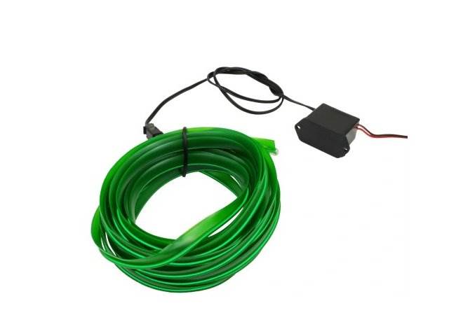 Światłowód EL WIRE Taśma Ambient LED 2m zielony