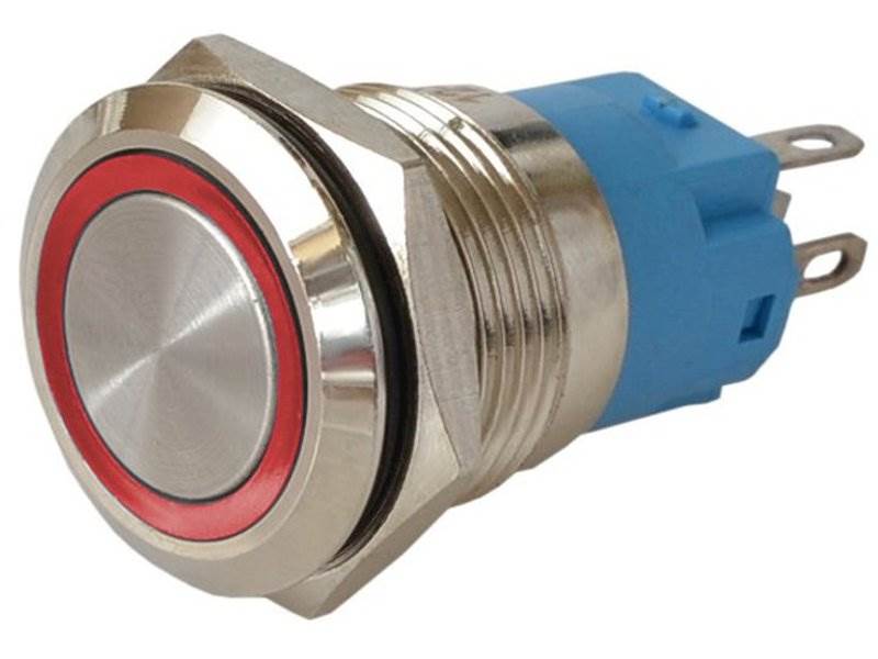 PRZEŁĄCZNIK WANDALOODPORNY LED ON-OFF 22mm czerwon