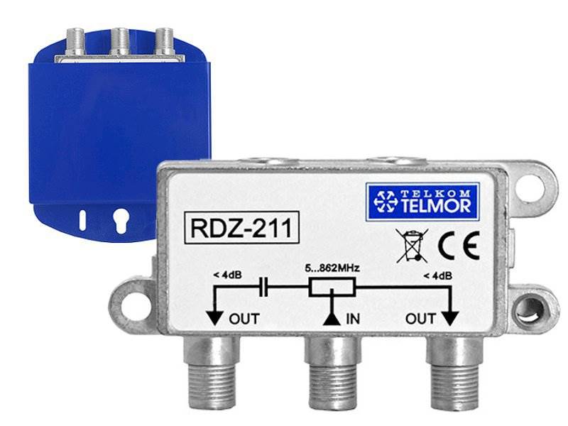 Rozgałęźnik rozdzielacz na F - RDZ 211 TELMOR