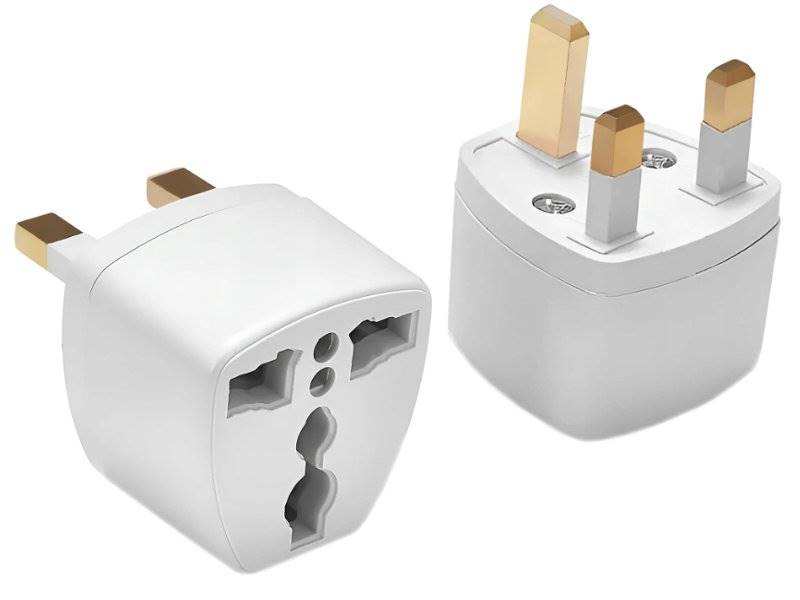 Adapter UK wtyk - POLSKA gniazdo - BIAŁY