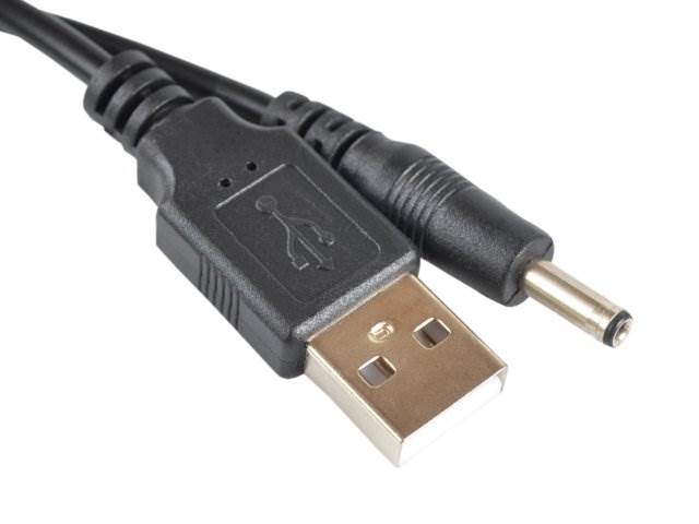 Kabel USB A - wtyk DC 1.35/3.5 - 1,2m