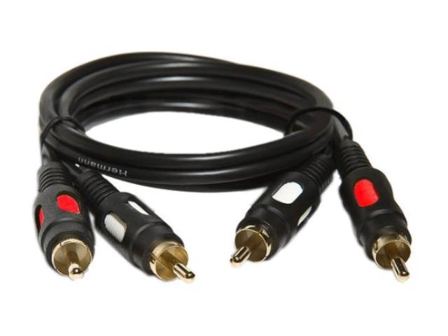 Kabel 2xRCA - 2x RCA GOLD HERMAN czarny - 10m