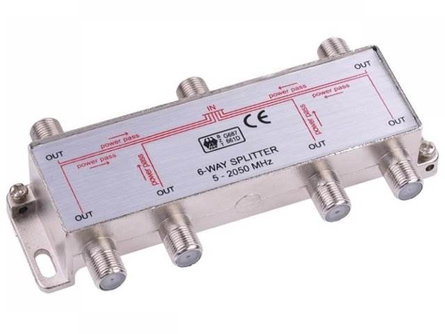 Rozgałęźnik antenowy Spliter power pass - 6 TV 