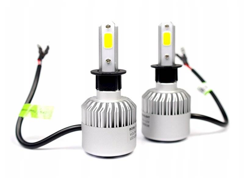 Zestaw LED COB H3 C6 72W 7600 lm żarówki DZIEŃ/NOC