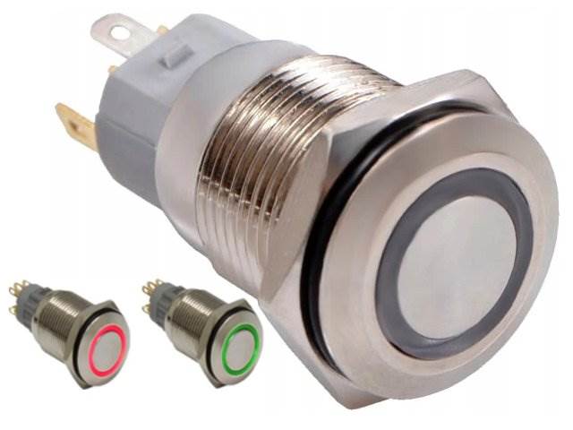 Przełącznik bistabilny 2A 250V ring zielono-czerwo