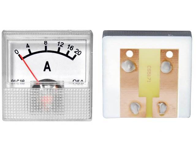 Miernik amperomierz kwadratowy mini 20A + bocznik
