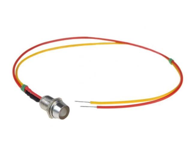 DIODA LED kontrolka 5mm 12V z przewodem BIAŁA