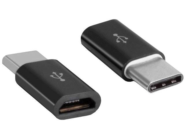 Adapter przejściówka Micro USB - USB typ C wtyk 