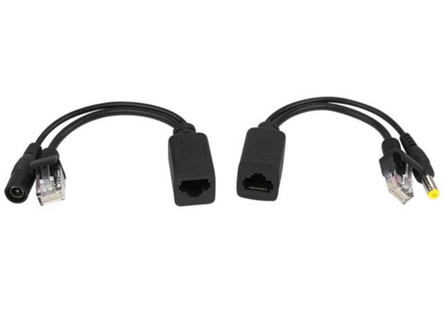 Adapter POE pasywny splitter + iniektor - czarny