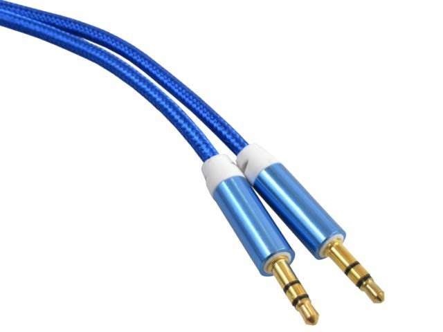 Kable przewód JACK-JACK 3,5mm 1m NIEBIESKI