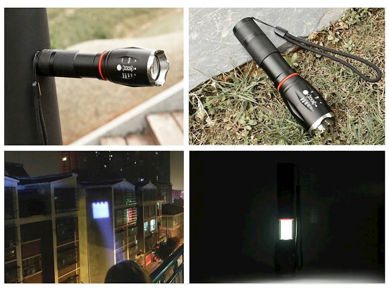 Latarka ręczna LED COB U3 9W + pasek LED
